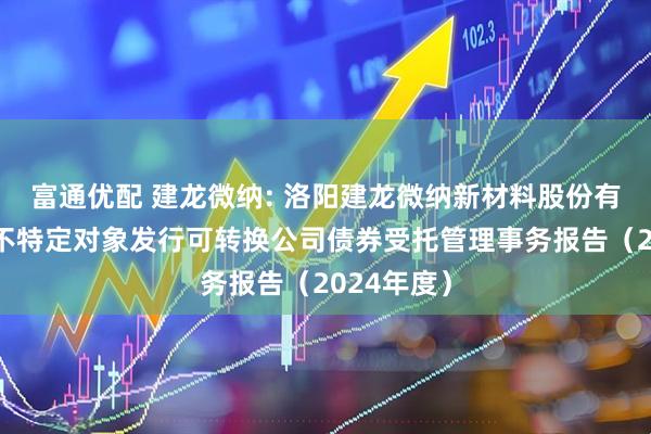 富通优配 建龙微纳: 洛阳建龙微纳新材料股份有限公司向不特定对象发行可转换公司债券受托管理事务报告（2024年度）
